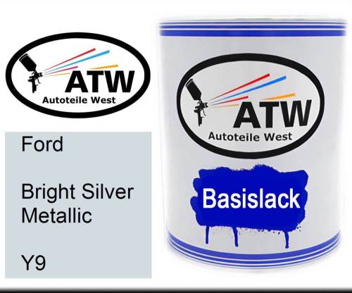 Ford, Bright Silver Metallic, Y9: 1L Lackdose, von ATW Autoteile West.